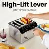 imageChefman Smart Touch 2 Slice Digital Toaster 6 Shade Settings Stainless Steel Toaster 2 Slice with ExtraWide Slots Thick Bread Toaster and Bagel Toaster 10 Seconds Defrost Removable Crumb TrayStainless Steel