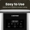 imageChefman TurboFry Touch Air Fryer XL 8Qt Family Size OneTouch Digital Control Presets French Fries Chicken Meat Fish Nonstick DishwasherSafe Parts Automatic Shutoff Stainless SteelStainless Steel