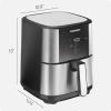 imageChefman TurboFry Touch Air Fryer XL 8Qt Family Size OneTouch Digital Control Presets French Fries Chicken Meat Fish Nonstick DishwasherSafe Parts Automatic Shutoff Stainless SteelStainless Steel