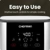 imageChefman TurboFry Touch Air Fryer XL 8Qt Family Size OneTouch Digital Control Presets French Fries Chicken Meat Fish Nonstick DishwasherSafe Parts Automatic Shutoff Stainless SteelStainless Steel