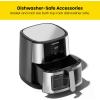 imageChefman TurboFry Touch Air Fryer XL 8Qt Family Size OneTouch Digital Control Presets French Fries Chicken Meat Fish Nonstick DishwasherSafe Parts Automatic Shutoff Stainless SteelStainless Steel