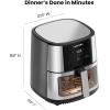 imageChefman TurboFry Touch Air Fryer XL 8Qt Family Size OneTouch Digital Control Presets French Fries Chicken Meat Fish Nonstick DishwasherSafe Parts Automatic Shutoff Stainless SteelStainless Steel