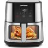 imageChefman TurboFry Touch Air Fryer XL 8Qt Family Size OneTouch Digital Control Presets French Fries Chicken Meat Fish Nonstick DishwasherSafe Parts Automatic Shutoff Stainless SteelStainless Steel