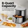 imageChefman TurboFry Touch Air Fryer XL 8Qt Family Size OneTouch Digital Control Presets French Fries Chicken Meat Fish Nonstick DishwasherSafe Parts Automatic Shutoff Stainless SteelStainless Steel