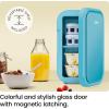 imageIceman Portable Mini Fridge  Fits 6 x 12 oz Cans Cooler and Heater Mini Fridge for Bedroom Car Office Dorm and Skincare ACDC Car PlugCompatible  WhiteBlue