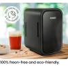 imageIceman Portable Mini Fridge  Fits 6 x 12 oz Cans Cooler and Heater Mini Fridge for Bedroom Car Office Dorm and Skincare ACDC Car PlugCompatible  WhiteBlack