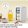 imageIceman Portable Mini Fridge  Fits 6 x 12 oz Cans Cooler and Heater Mini Fridge for Bedroom Car Office Dorm and Skincare ACDC Car PlugCompatible  WhiteWhite
