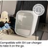 imageIceman Portable Mini Fridge  Fits 6 x 12 oz Cans Cooler and Heater Mini Fridge for Bedroom Car Office Dorm and Skincare ACDC Car PlugCompatible  WhiteWhite
