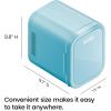 imageIceman Portable Mini Fridge  Fits 6 x 12 oz Cans Cooler and Heater Mini Fridge for Bedroom Car Office Dorm and Skincare ACDC Car PlugCompatible  WhiteBlue