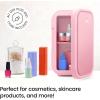 imageIceman Portable Mini Fridge  Fits 6 x 12 oz Cans Cooler and Heater Mini Fridge for Bedroom Car Office Dorm and Skincare ACDC Car PlugCompatible  WhitePink