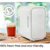 imageIceman Portable Mini Fridge  Fits 6 x 12 oz Cans Cooler and Heater Mini Fridge for Bedroom Car Office Dorm and Skincare ACDC Car PlugCompatible  WhiteWhite
