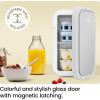 imageIceman Portable Mini Fridge  Fits 6 x 12 oz Cans Cooler and Heater Mini Fridge for Bedroom Car Office Dorm and Skincare ACDC Car PlugCompatible  WhiteWhite