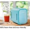 imageIceman Portable Mini Fridge  Fits 6 x 12 oz Cans Cooler and Heater Mini Fridge for Bedroom Car Office Dorm and Skincare ACDC Car PlugCompatible  WhiteBlue