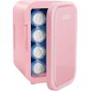imageIceman Portable Mini Fridge  Fits 6 x 12 oz Cans Cooler and Heater Mini Fridge for Bedroom Car Office Dorm and Skincare ACDC Car PlugCompatible  WhitePink