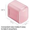 imageIceman Portable Mini Fridge  Fits 6 x 12 oz Cans Cooler and Heater Mini Fridge for Bedroom Car Office Dorm and Skincare ACDC Car PlugCompatible  WhitePink