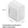 imageIceman Portable Mini Fridge  Fits 6 x 12 oz Cans Cooler and Heater Mini Fridge for Bedroom Car Office Dorm and Skincare ACDC Car PlugCompatible  WhiteWhite