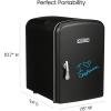 imageIceman Portable Mini Fridge  Fits 6 x 12 oz Cans Cooler and Heater Mini Fridge for Bedroom Car Office Dorm and Skincare ACDC Car PlugCompatible  WhiteBlack Dry Erase