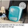 imageIceman Portable Mini Fridge  Fits 6 x 12 oz Cans Cooler and Heater Mini Fridge for Bedroom Car Office Dorm and Skincare ACDC Car PlugCompatible  WhiteBlue