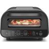 imageCHEFMAN Indoor Pizza Oven  Makes 12 Inch Pizzas in Minutes Heats up to 800F  Countertop Electric Pizza Maker with 5 Touchscreen Presets Pizza Stone and Peel Included  Stainless SteelStainless Black