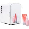 imageChefman  Iceman Portable Mirrored Personal Fridge 4L Mini Refrigerator Skin Care Makeup Storage Beauty Serums ampamp Face Masks Small For Desktop Or Travel Cool ampamp Heat Cosmetic Application White