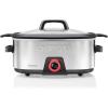 imageChefman 6Quart Slow Cooker Electric Countertop Cooking Stovetop ampamp OvenSafe Removable Insert for Browning ampamp Sauting FamilySize Soups ampamp Stews Nonstick ampamp DishwasherSafe InteriorStainless Steel