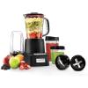 imageChefman Countertop  Travel Dynamic Blending System 12Piece Set 3 Programmed Speeds ampamp Pulse Easy Ice Crushing for Shakes ampamp Smoothies DishwasherSafe 32Oz Pitcher 12Oz ampamp 2 24Oz Tumblers Black