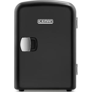 imageChefman  Iceman Mini Portable Black Personal Fridge Cools Or Heats and Provides Compact Storage For Skincare Snacks Or 6 12oz Cans WA Lightweight 4liter Capacity To Take On The Go