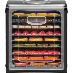 imageChefman Food Dehydrator Machine Touch Screen Electric MultiTier Preserver Meat or Beef Jerky Maker Fruit Leather Vegetable Dryer w 6 Slide Out Drying Rack Trays ampamp Transparent Door Black9 Tray