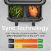 imageCHEFMAN 6 Quart Dual Basket Air Fryer Oven with Easy View Windows Sync Finish HiFry Auto Shutoff 2 Independent 3Qt Nonstick Dishwasher Safe Frying Baskets Digital Double Air Fryer  Black
