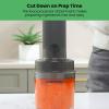 imageCHEFMAN Cordless Portable Immersion Blender 5in1 Blender Set Ice Crushing Power with OneTouch Speed Control Comes with Potato Masher Whisk Chopper Beaker and Storage Case Stainless Steel