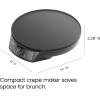 imageCHEFMAN Electric Crepe Maker Precise Temp Control 12quot NonStick Griddle Perfect for Crepes Tortillas Blintzes Pancakes Waffles Eggs Bacon Batter Spreader ampamp Spatula Included BlackBlack