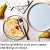 imageCHEFMAN Electric Crepe Maker Precise Temp Control 12quot NonStick Griddle Perfect for Crepes Tortillas Blintzes Pancakes Waffles Eggs Bacon Batter Spreader ampamp Spatula Included BlackBlack