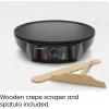imageCHEFMAN Electric Crepe Maker Precise Temp Control 12quot NonStick Griddle Perfect for Crepes Tortillas Blintzes Pancakes Waffles Eggs Bacon Batter Spreader ampamp Spatula Included BlackBlack