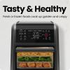 imageCHEFMAN ExacTemp 12 Quart 5in1 Air Fryer with Integrated Smart Cooking Thermometer 28 Touchscreen Presets Rotisserie Dehydrator Bake XL Convection Oven with Auto Shutoff Black