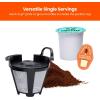imageCHEFMAN Single Serve Coffee Maker K Cup Coffee Machine Compatible with KCup Pods and Ground Coffee Brew 6 to 12oz Cup Drip Coffee Maker 40oz Water Reservoir Cup Lift Filter IncludedBlack