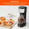 imageCHEFMAN Single Serve Coffee Maker K Cup Coffee Machine Compatible with KCup Pods and Ground Coffee Brew 6 to 12oz Cup Drip Coffee Maker 40oz Water Reservoir Cup Lift Filter IncludedBlack