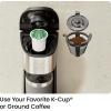 imageCHEFMAN Single Serve Coffee Maker K Cup Coffee Machine Compatible with KCup Pods and Ground Coffee Brew 6 to 12oz Cup Drip Coffee Maker 40oz Water Reservoir Cup Lift Filter IncludedBlack