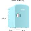 imageChefman  Iceman Mini Portable Blue Personal Fridge Cools Or Heats ampamp Provides Compact Storage For Skincare Snacks Or 6 12oz Cans W A Lightweight 4liter Capacity To Take On The Go