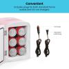 imageChefman  Iceman Mini Portable Pink Personal Fridge Cools Or Heats ampamp Provides Compact Storage For Skincare Snacks Or 6 12oz Cans W A Lightweight 4liter Capacity To Take On The Go Pink
