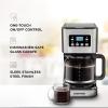 imageChefman 12Cup Programmable Coffee Maker Electric Brewer Auto Shut Off Digital Display wAutoBrew Function AntiDrip Pot Reusable Filter for Fresh Grounds Square Stainless Steel Glass CarafeStainless Steel