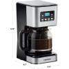 imageChefman 12Cup Programmable Coffee Maker Electric Brewer Auto Shut Off Digital Display wAutoBrew Function AntiDrip Pot Reusable Filter for Fresh Grounds Square Stainless Steel Glass CarafeStainless Steel