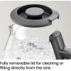 imageChefman 1L Electric Tea Kettle with LED Lights Automatic Shut Off Removable Lid BoilDry Protection Hot Water Electric Kettle Water Boiler Electric Kettles for Boiling Water1L  Glass Electric Kettle
