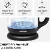 imageChefman 1L Electric Tea Kettle with LED Lights Automatic Shut Off Removable Lid BoilDry Protection Hot Water Electric Kettle Water Boiler Electric Kettles for Boiling Water17L  Glass Electric Kettle