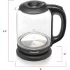 imageChefman 1L Electric Tea Kettle with LED Lights Automatic Shut Off Removable Lid BoilDry Protection Hot Water Electric Kettle Water Boiler Electric Kettles for Boiling Water17L  Glass Electric Kettle w EasyFill Lid