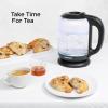imageChefman 1L Electric Tea Kettle with LED Lights Automatic Shut Off Removable Lid BoilDry Protection Hot Water Electric Kettle Water Boiler Electric Kettles for Boiling Water17L  Glass Electric Kettle w EasyFill Lid