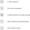 imageChefman 1L Electric Tea Kettle with LED Lights Automatic Shut Off Removable Lid BoilDry Protection Hot Water Electric Kettle Water Boiler Electric Kettles for Boiling Water17L  Glass Electric Kettle w EasyFill Lid