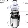 imageChefman 2Speed Electric Juicer ExtraWide Feeding Tube for Whole Fruits Make Nutritious Vegetable and Green Juice Detachable 1Quart Pitcher Builtin Foam Separator DishwasherSafe Parts