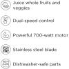 imageChefman 2Speed Electric Juicer ExtraWide Feeding Tube for Whole Fruits Make Nutritious Vegetable and Green Juice Detachable 1Quart Pitcher Builtin Foam Separator DishwasherSafe Parts