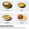 imageChefman 6 Quart Slow Cooker with Locking Lid Ceramic Crock with Portable Cook and Carry Travel Latching Lock Large Easy Clean Dishwasher Safe Pot Insert Manual 3 Heat Settings Stainless Steel