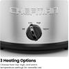 imageChefman 6 Quart Slow Cooker with Locking Lid Ceramic Crock with Portable Cook and Carry Travel Latching Lock Large Easy Clean Dishwasher Safe Pot Insert Manual 3 Heat Settings Stainless Steel